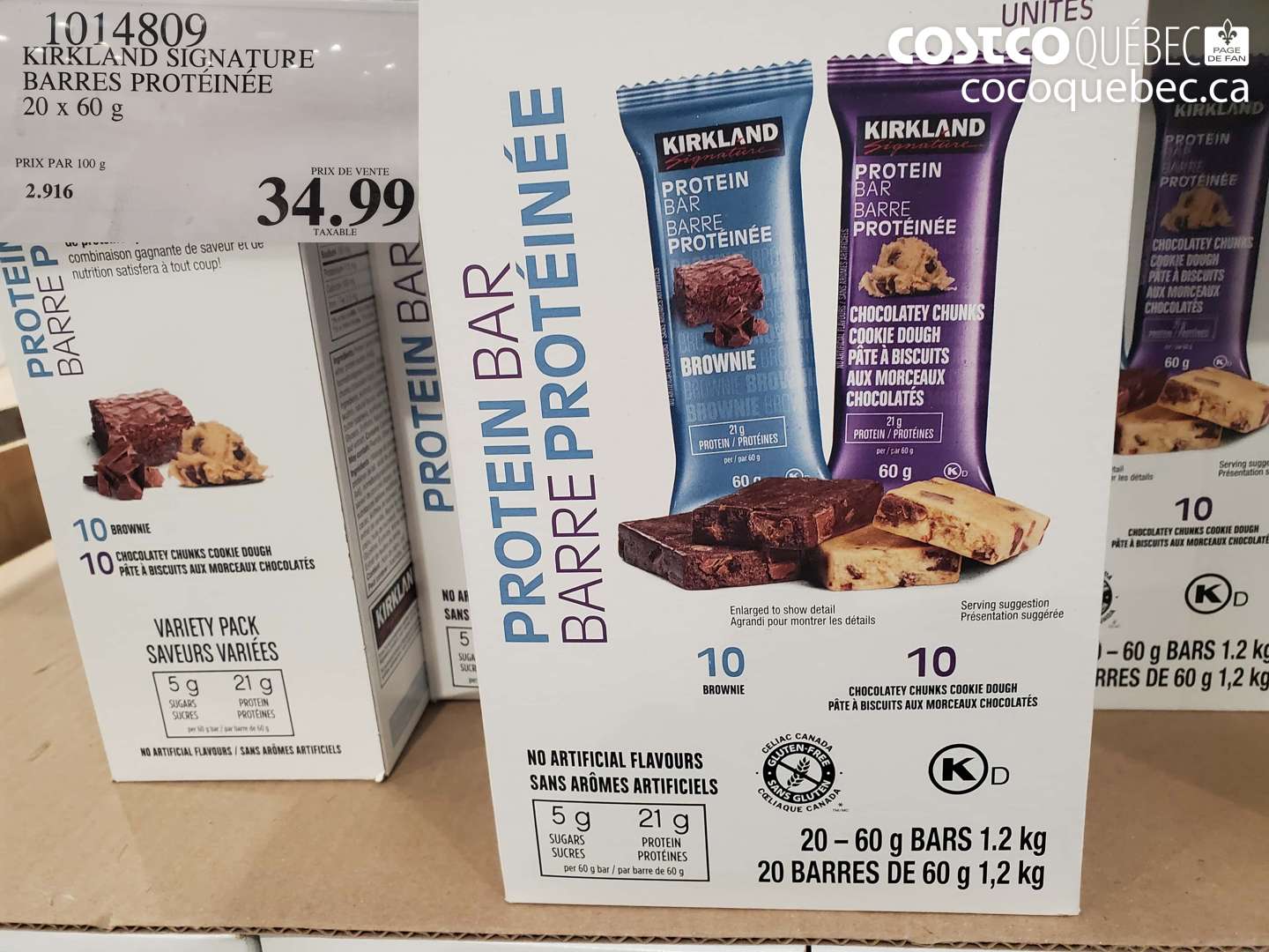 1014809 KIRKLAND SIGNATURE BARRES PROTÉINÉE $34.99