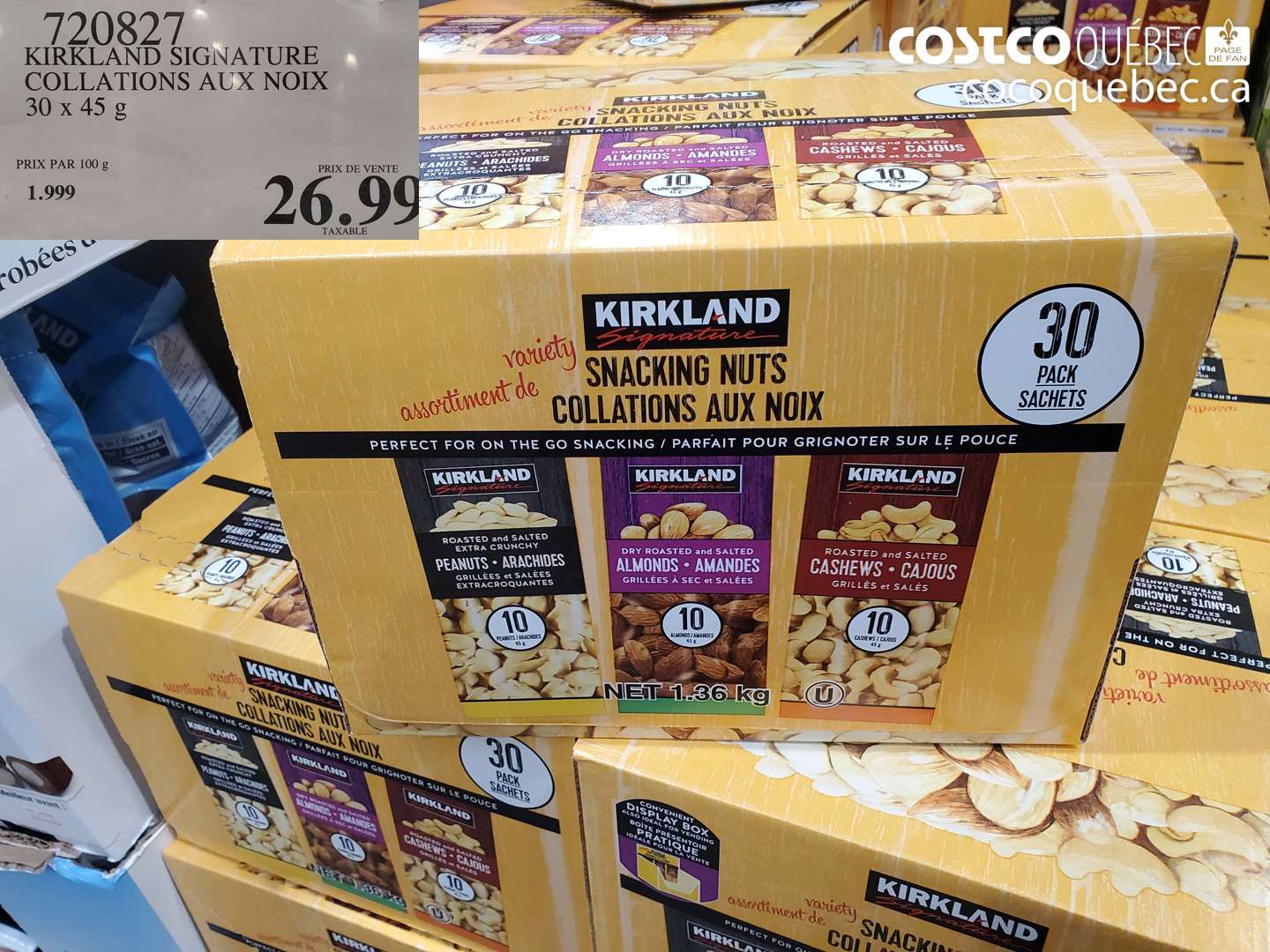 720827 KIRKLAND SIGNATURE COLLATIONS AUX NOIX $26.99
