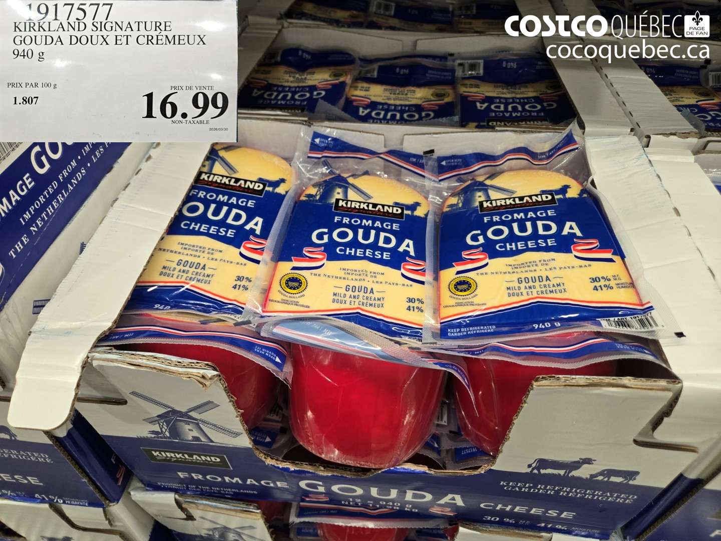 1917577 KIRKLAND SIGNATURE GOUDA DOUX ET CREMEUX $16.99