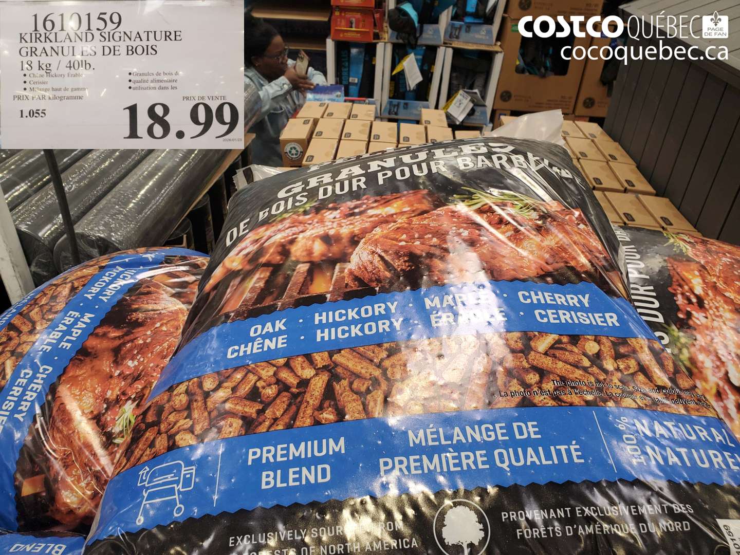 1610159 KIRKLAND SIGNATURE GRANULES DE BOIS 18 KG / 40 LB $18.99