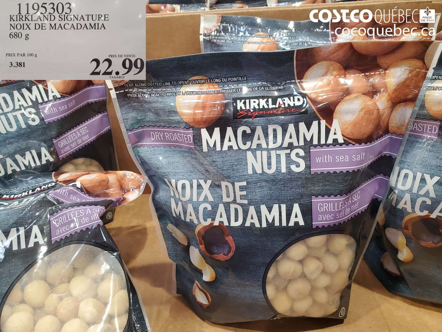 1195303 KIRKLAND SIGNATURE NOIX DE MACADAMIA $22.99