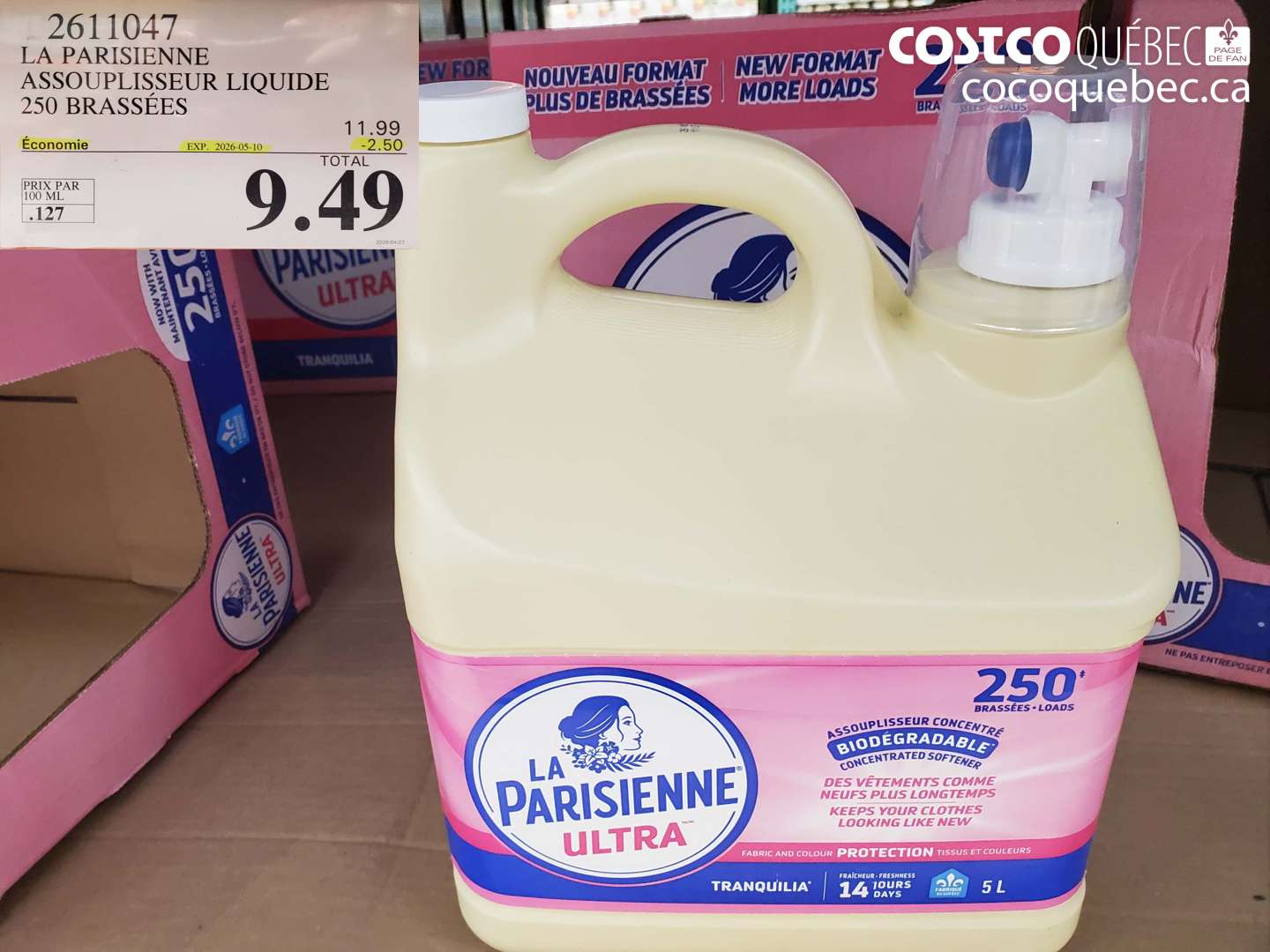 2611047 LA PARISIENNE ASSOUPLISSEUR LIQUIDE 250 BRASSÉES ($2.50 INSTANT SAVINGS EXPIRES ON 2026-05-10) $9.49