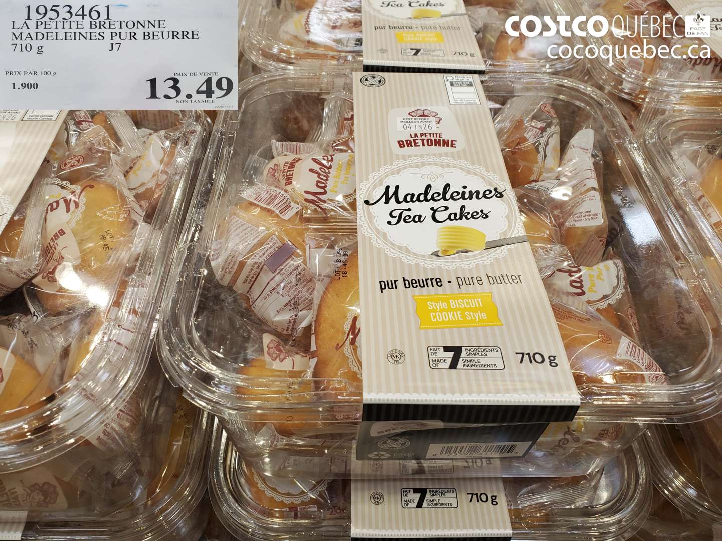 1953461 LA PETITE BRETONNE MADELEINES PUR BEURRE $13.49