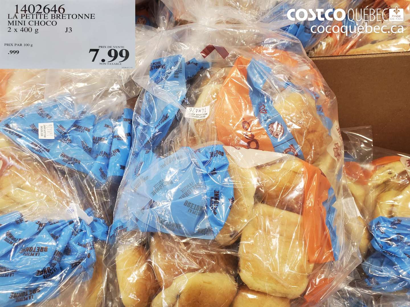 1402646 LA PETITE BRETONNE MINI CHOCO 2 X 400 G $7.99