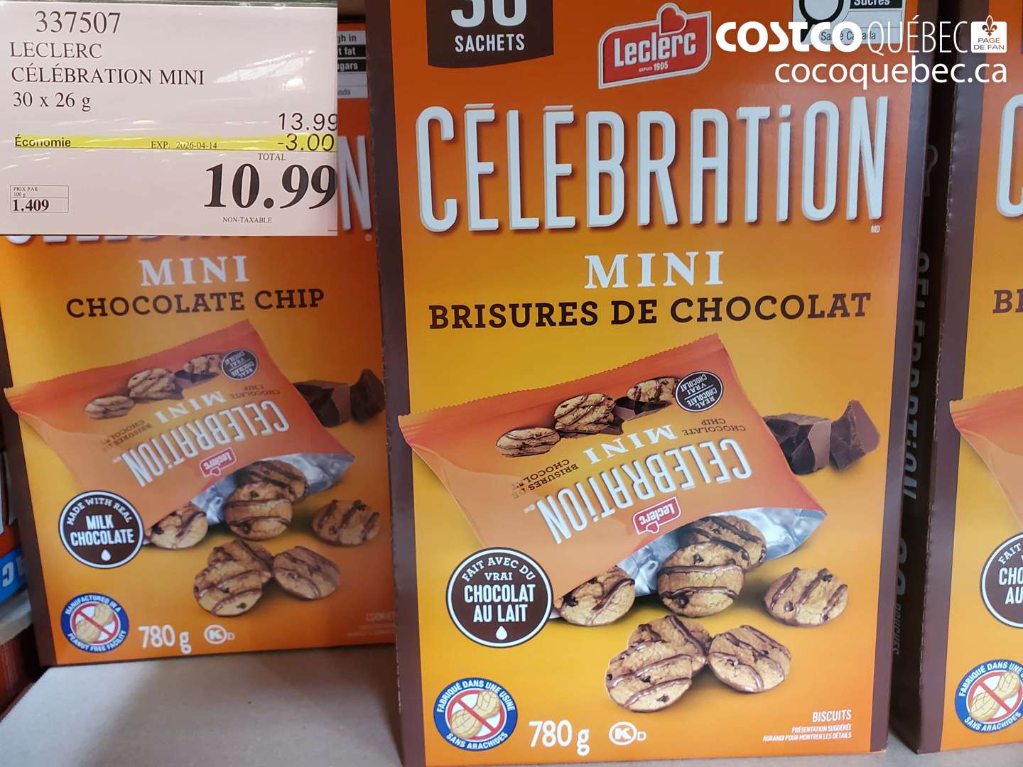 337507 LECLERC CÉLÉBRATION MINI 30 X 26 G ($3.00 INSTANT SAVINGS EXPIRES ON 2026-04-14) $10.99
