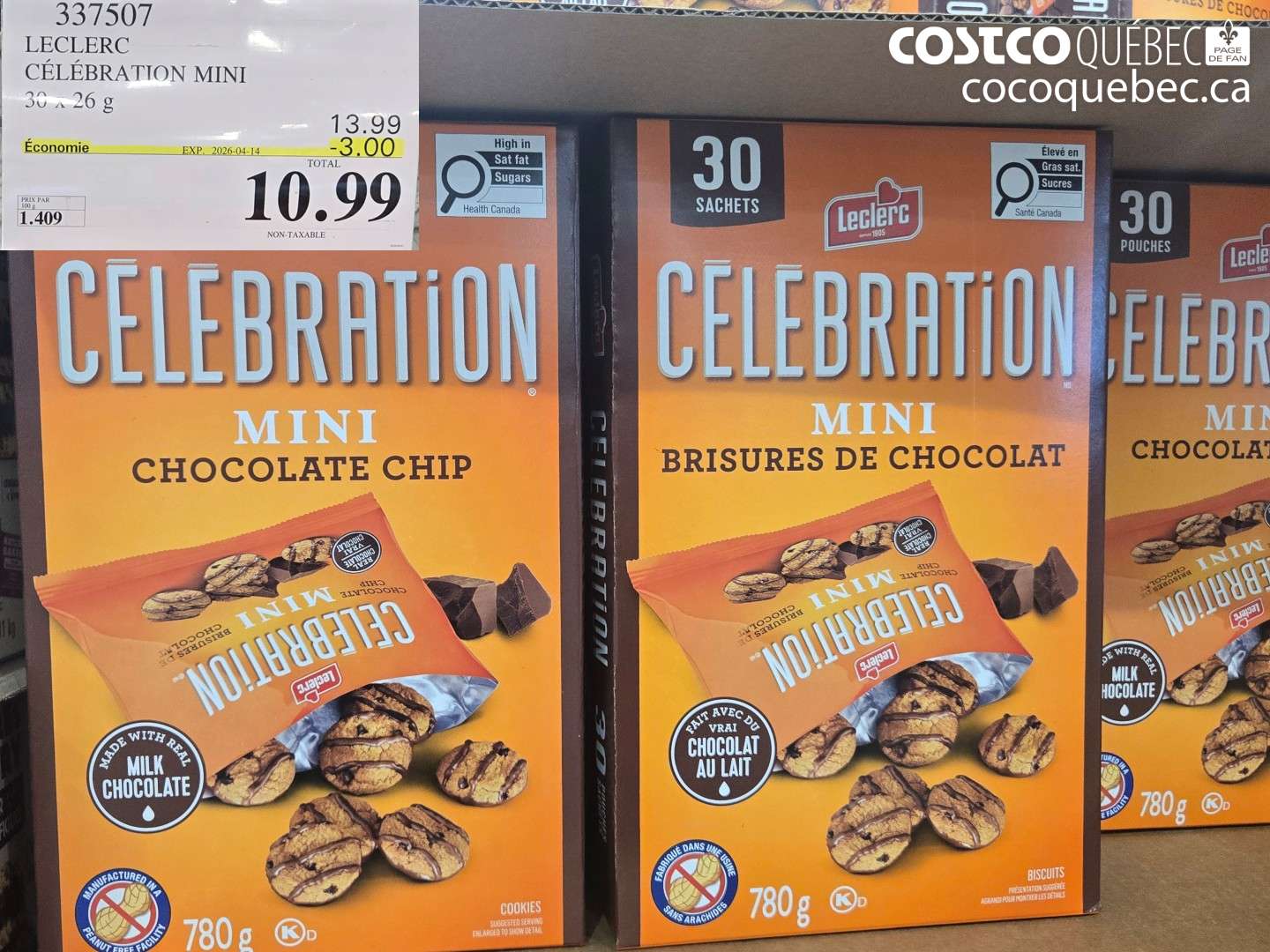 337507 LECLERC CÉLÉBRATION MINI 30 X 26 G ($3.00 INSTANT SAVINGS EXPIRES ON 2026-04-14) $10.99