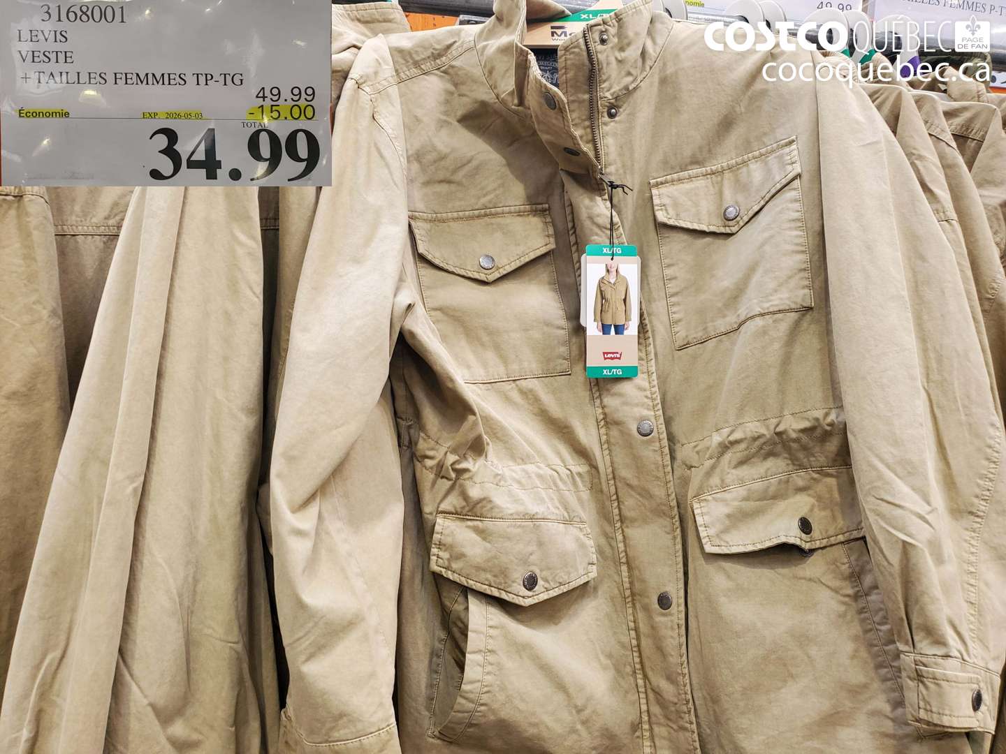 3168001 LEVIS VESTE + TAILLES FEMMES TP-TG ($15.00 INSTANT SAVINGS EXPIRES ON 2026-05-03) $34.99