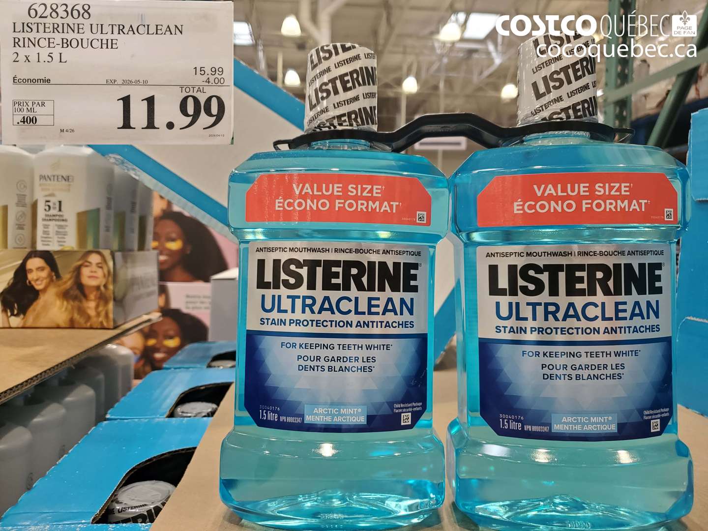 628368 LISTERINE ULTRACLEAN RINCE-BOUCHE ($4.00 INSTANT SAVINGS EXPIRES ON 2026-05-10) $11.99