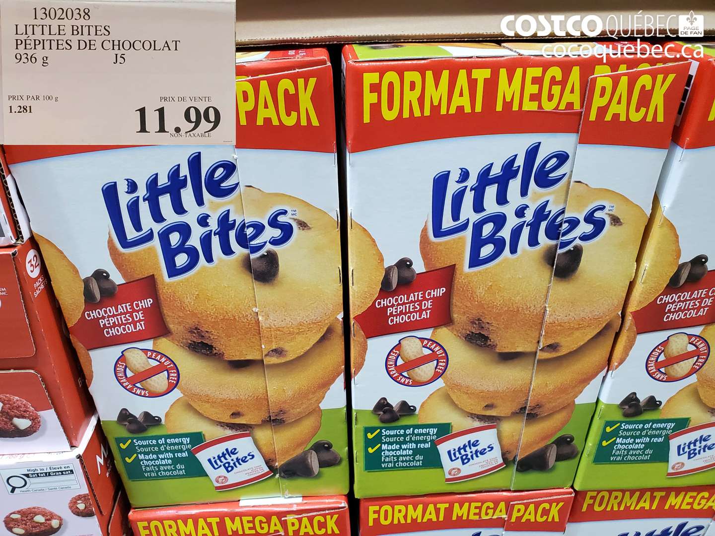 1302038 LITTLE BITES PEPITES DE CHOCOLAT 936 G $11.99