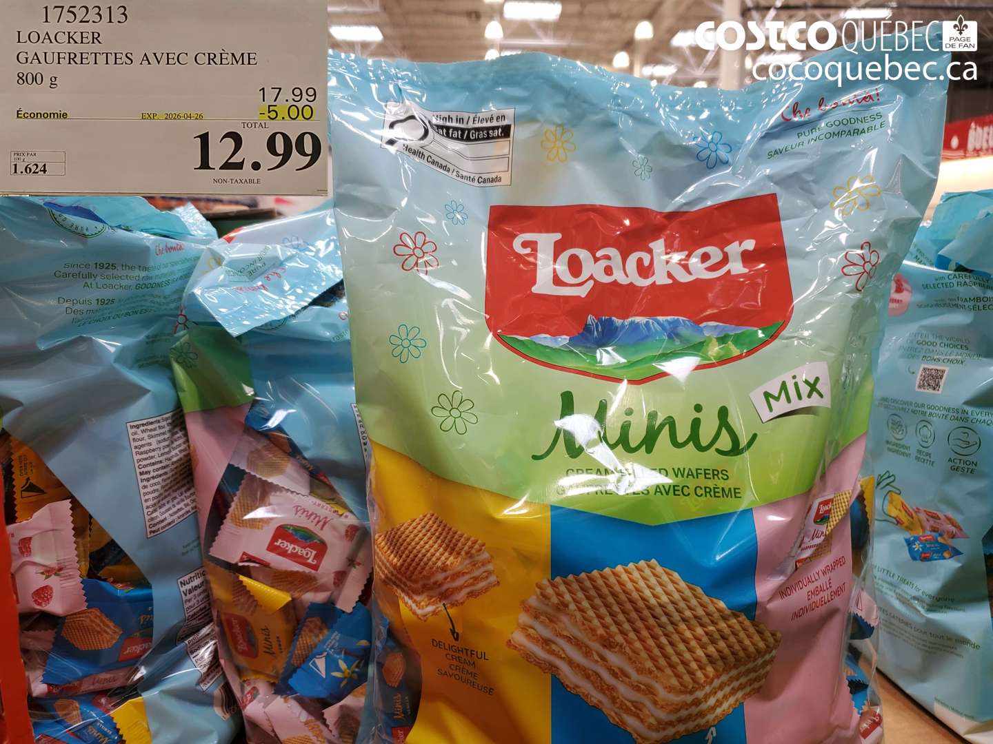 1752313 LOACKER GAUFRETTES AVEC CREME ($5.00 INSTANT SAVINGS EXPIRES ON 2026-04-26) $12.99