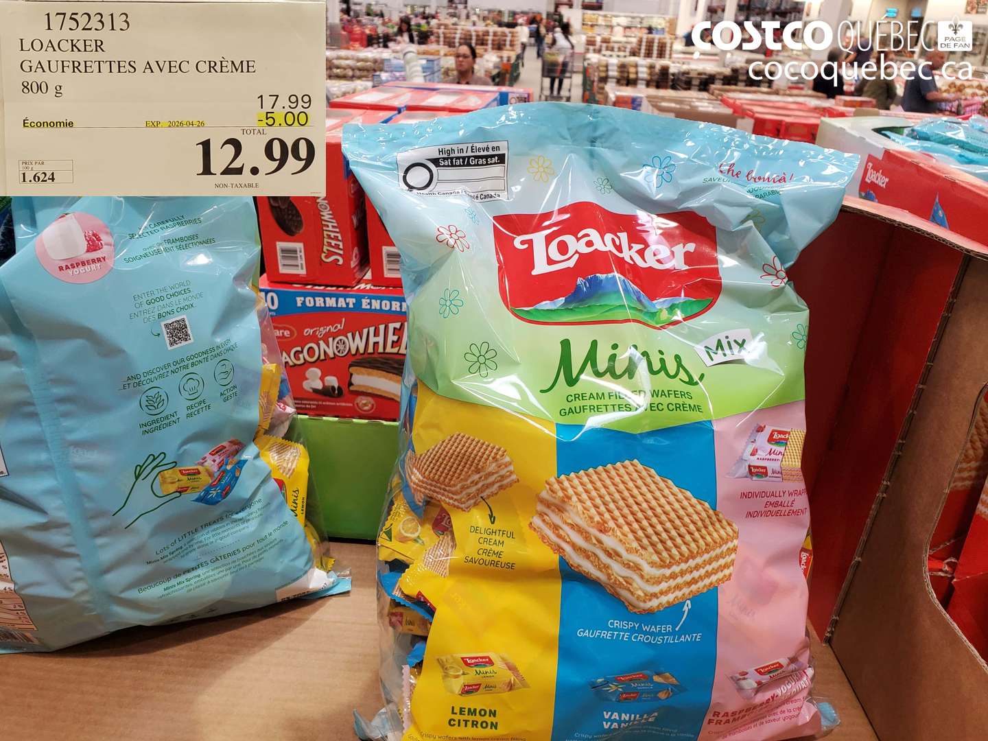 175213 LOACKER GAUFRETTES AVEC CREME 800 G ($5.00 INSTANT SAVINGS EXPIRES ON 2026-04-26) $12.99