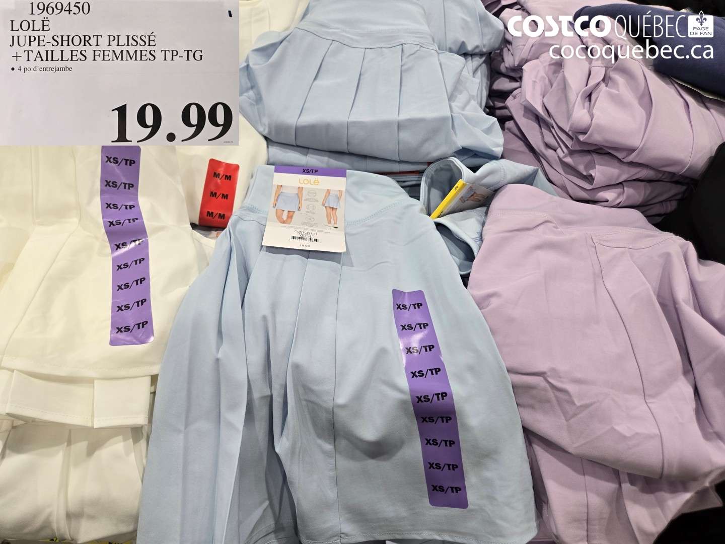 1969450 LOLÉ JUPE-SHORT PLISSÉ + TAILLES FEMMES TP-TG $19.99