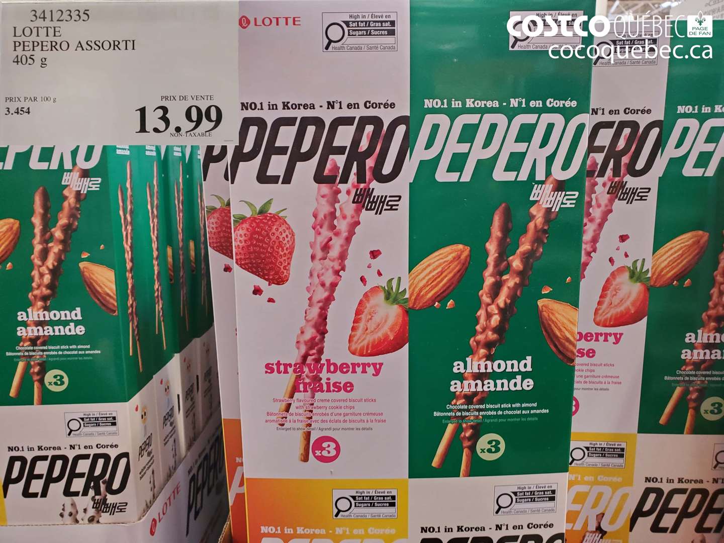 3412335 LOTTE PEPERO ASSORTI 405 G $13.99