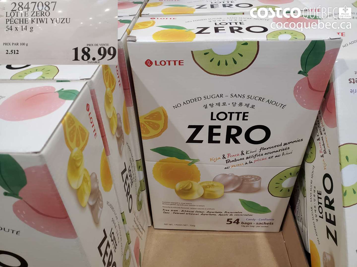 2847087 LOTTE ZERO PÊCHE KIWI YUZU $18.99