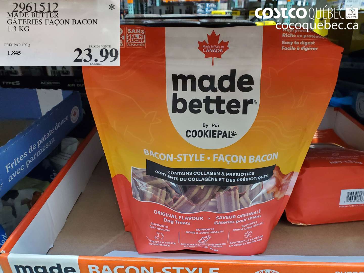 2961512 MADE BETTER GÂTERIES FACON BACON 1.3 KG $23.99