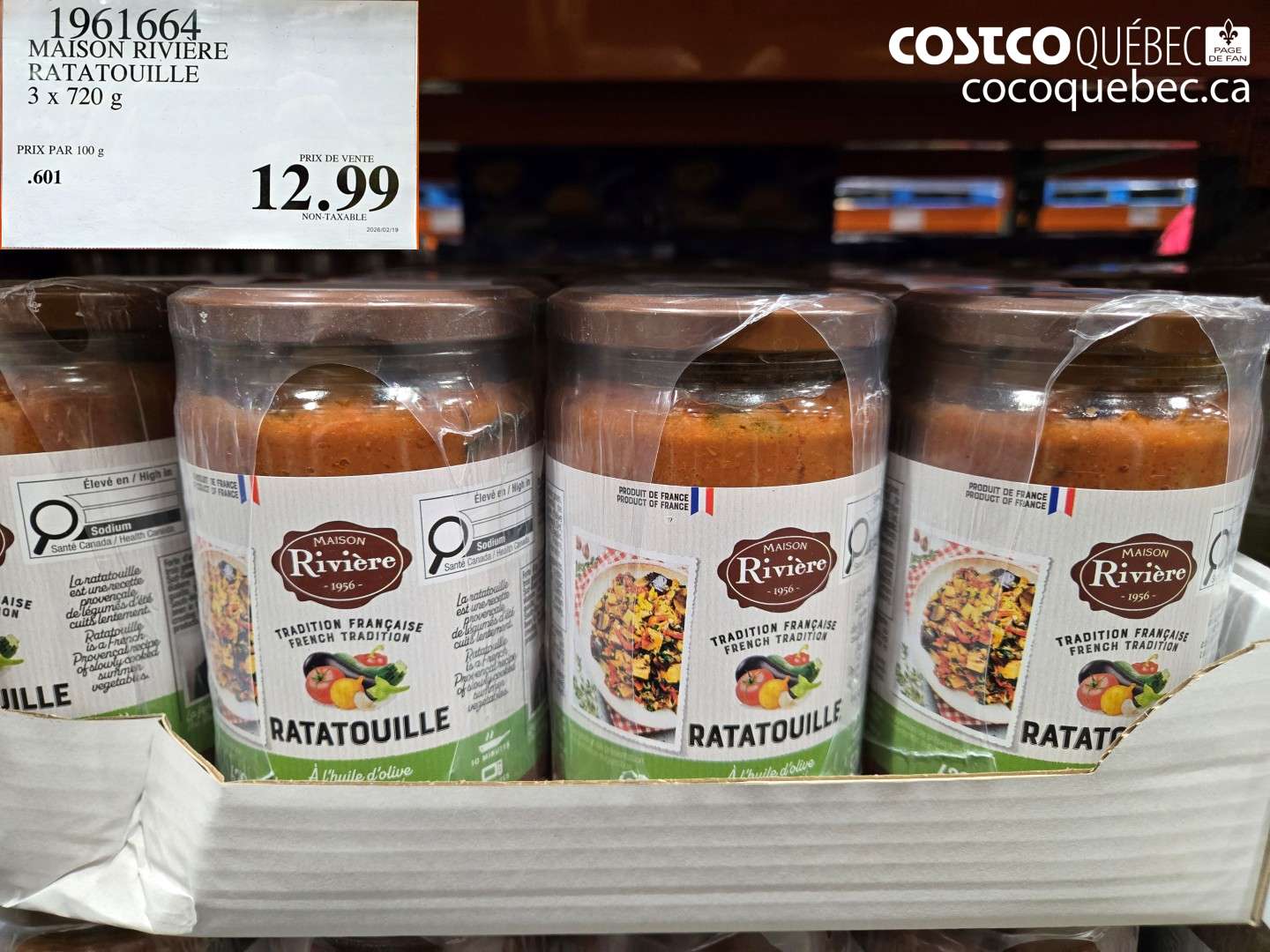 1961664 MAISON RIVIERE RATATOUILLE 3 X 720 G $12.99