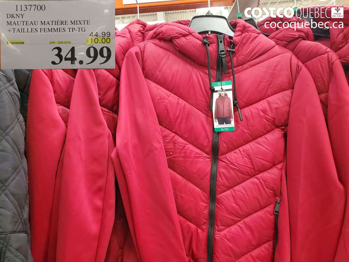 1137700 MAUTEAU MATIÈRE MIXTE +TAILLES FEMMES TP-TG ($10.00 INSTANT SAVINGS EXPIRES ON 2026-05-03) $34.99