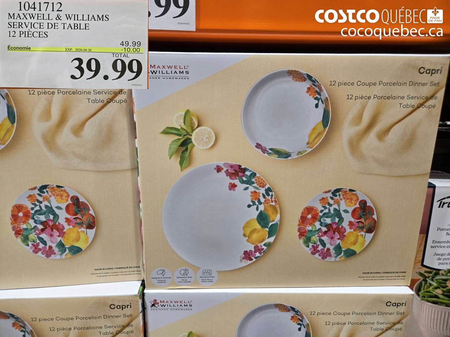 1041712 MAXWELL & WILLIAMS SERVICE DE TABLE 12 PIECES ($10.00 INSTANT SAVINGS EXPIRES ON 2026-04-26) $39.99