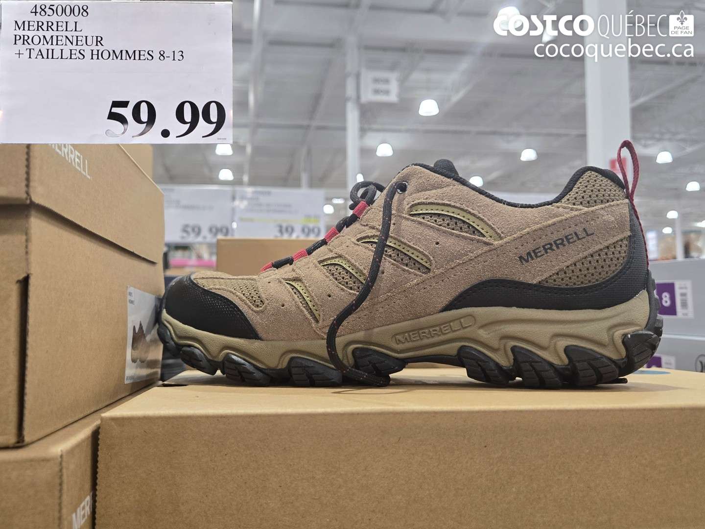 4850008 MERRELL PROMENEUR +TAILLES HOMMES 8-13 $59.99