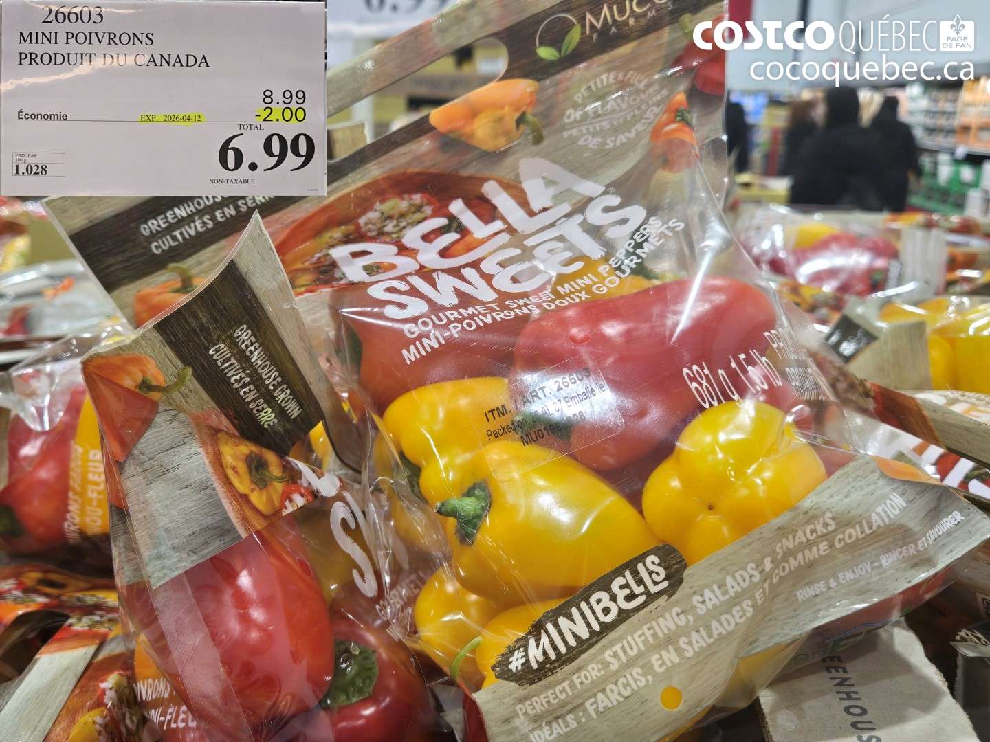 26603 MINI POIVRONS PRODUIT DU CANADA ($2.00 INSTANT SAVINGS EXPIRES ON 2026-04-12) $6.99