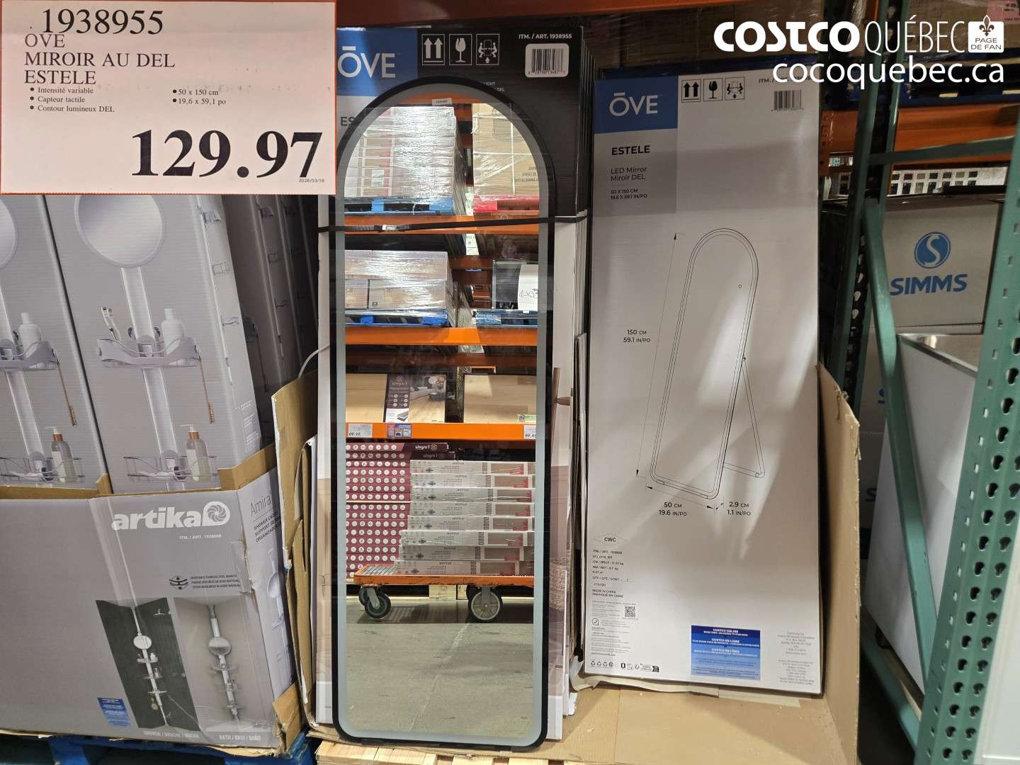 1938955 MIROIR AU DEL ESTELE $129.97