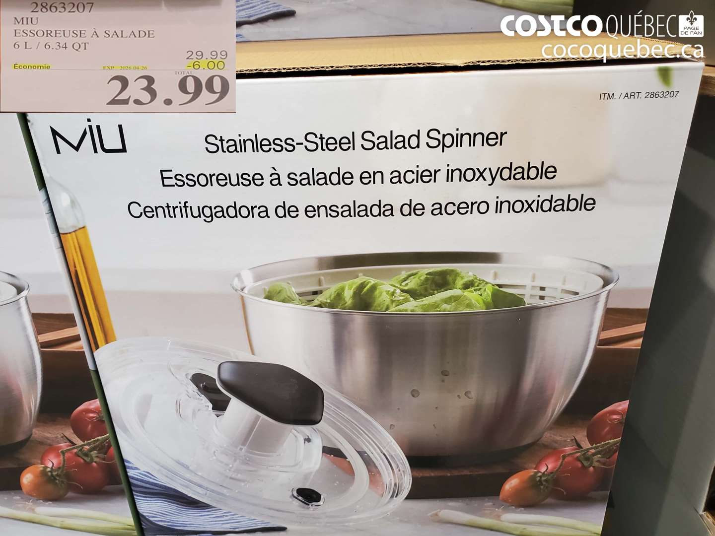 2863207 MIU ESSOREUSE A SALADE ($6.00 INSTANT SAVINGS EXPIRES ON 2026-01-26) $23.99