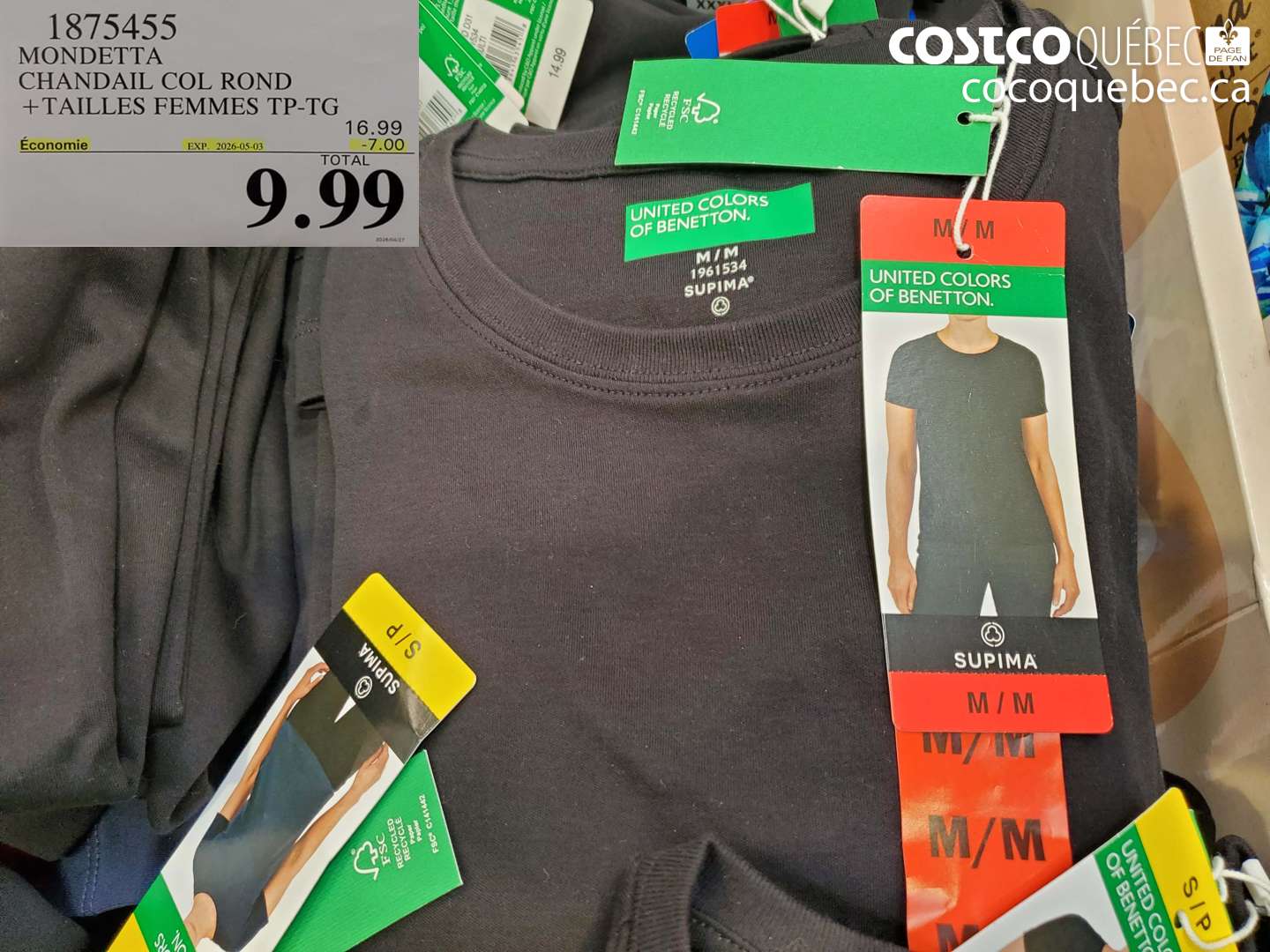 1875455 MONDETTA CHANDAIL COL ROND +TAILLES FEMMES TP-TG ($7.00 INSTANT SAVINGS EXPIRES ON 2026-05-03) $9.99