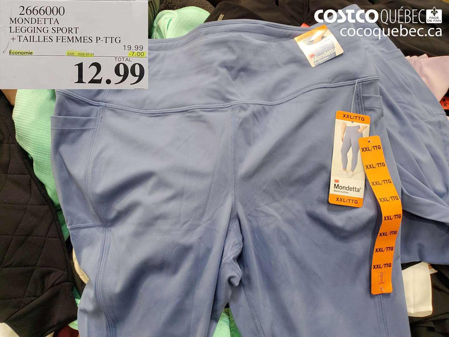2666000 MONDETTA LEGGING SPORT + TAILLES FEMMES P-TTG ($7.00 INSTANT SAVINGS EXPIRES ON 2026-05-03) $12.99