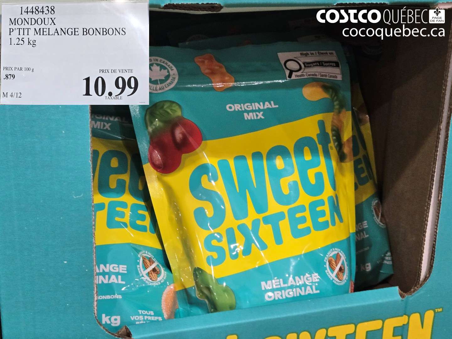 1448438 MONDOUX P'TIT MELANGE BONBONS 1.25 KG $10.99