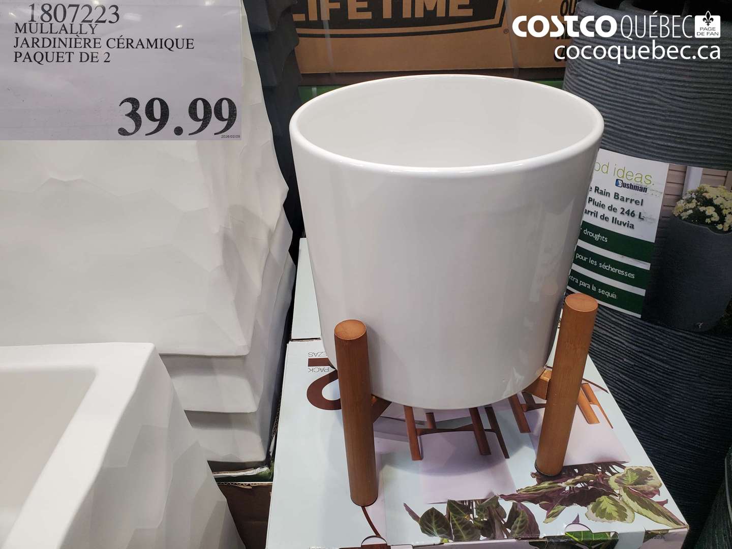 1807223 MULLALLY JARDINIÈRE CÉRAMIQUE PAQUET DE 2 $39.99