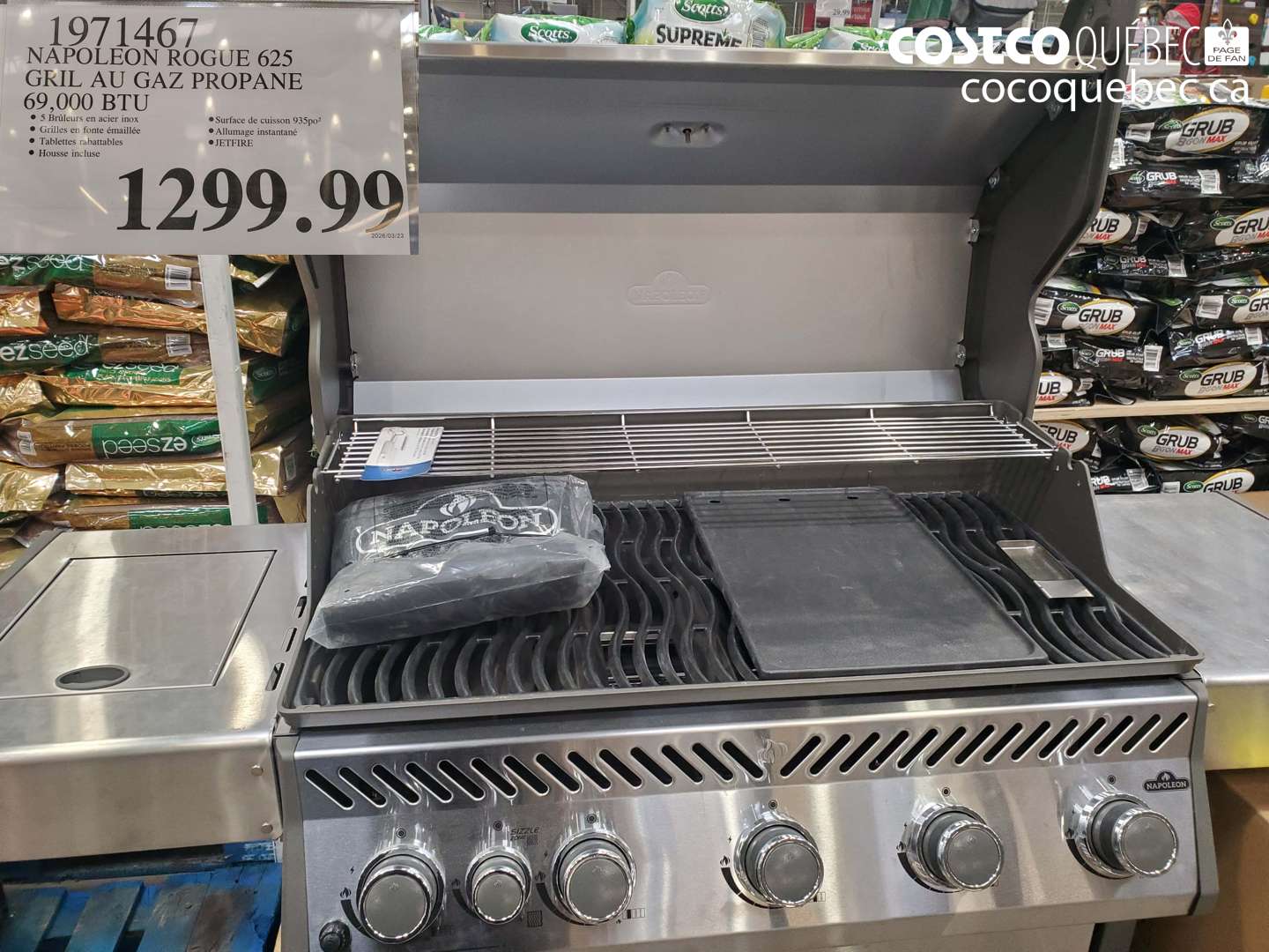 1971467 NAPOLEON ROGUE 625 GRIL AU GAS PROPANE 69,000 BTU $1299.90