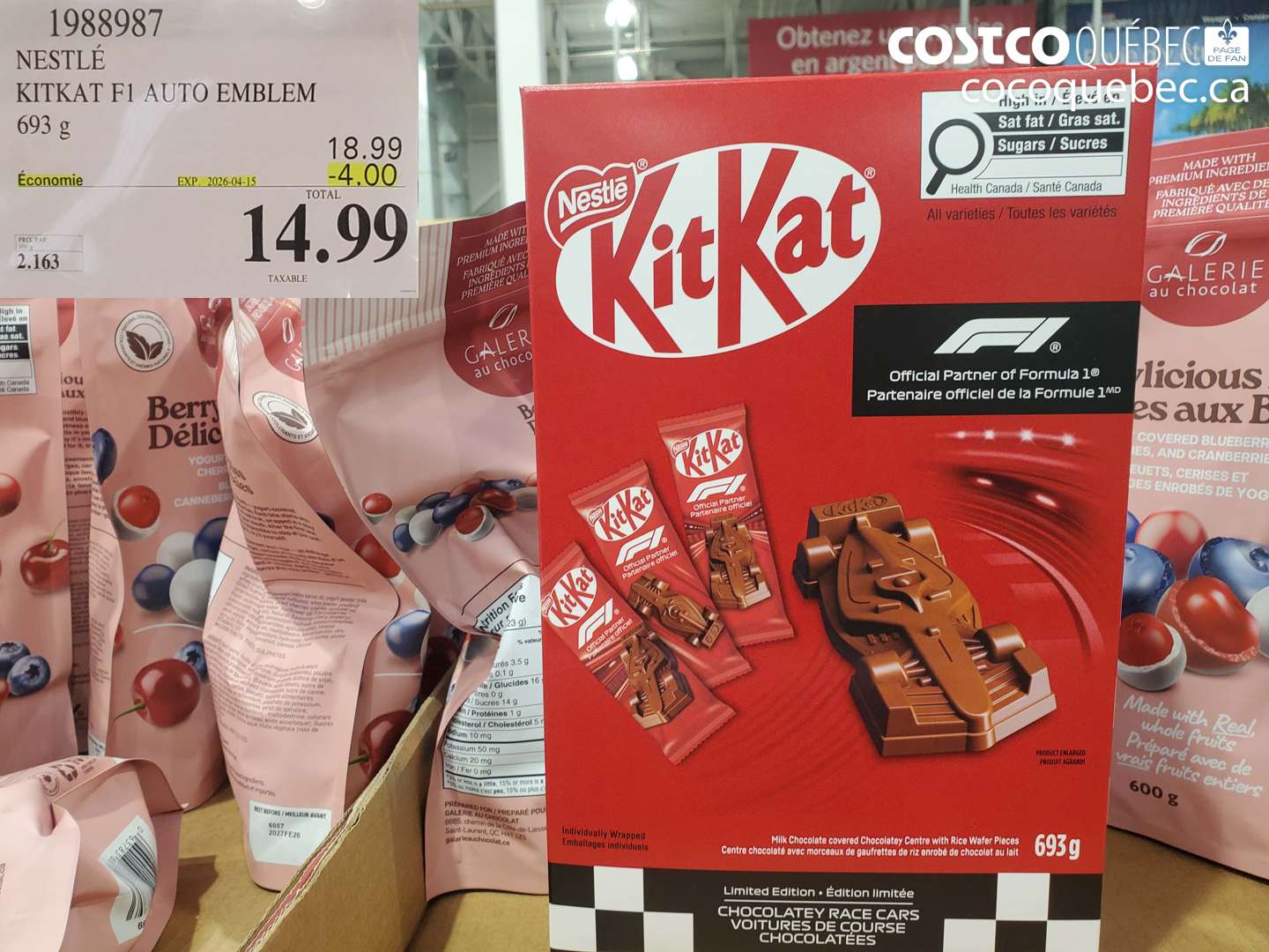 1988987 NESTLÉ KITKAT F1 AUTO EMBLEM ($4.00 INSTANT SAVINGS EXPIRES ON 2026-04-15) $14.99