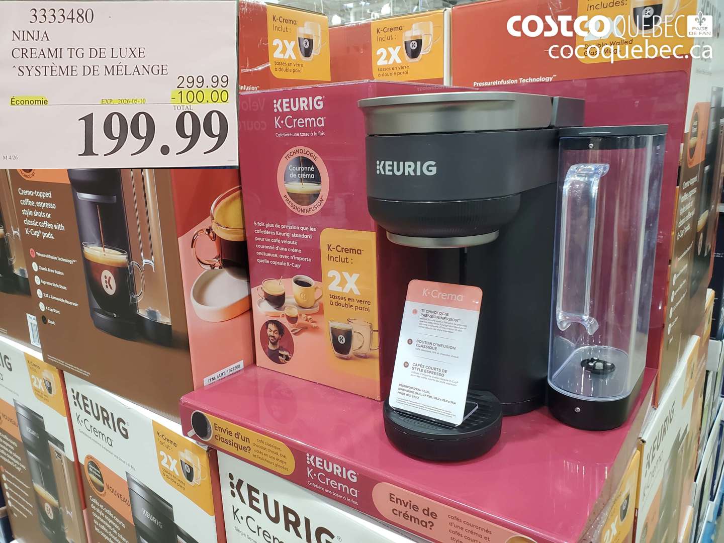 3333480 NINJA CREAMI TG DE LUXE SYSTÈME DE MÉLANGE ($100.00 INSTANT SAVINGS EXPIRES ON 2026-05-10) $199.99