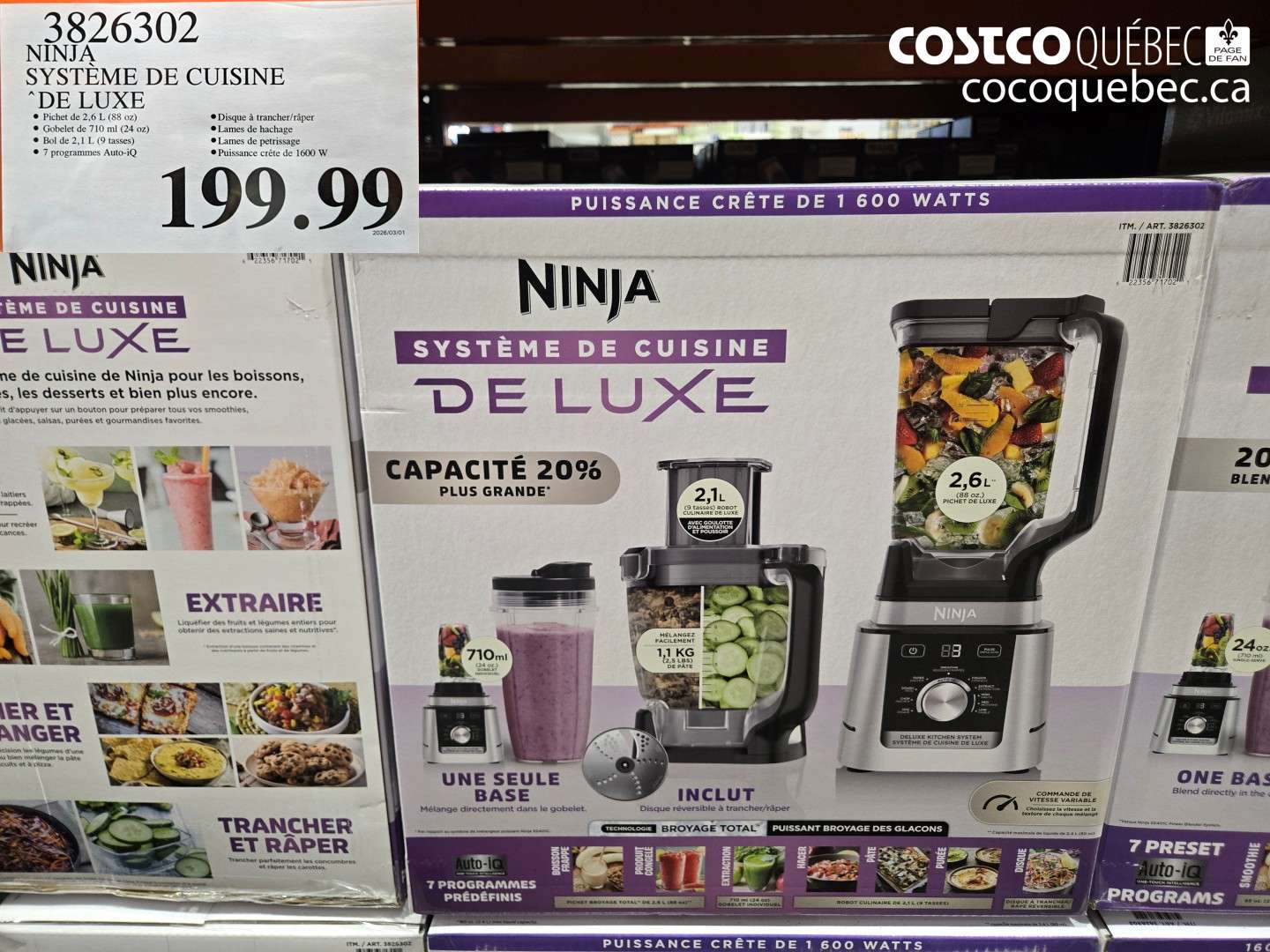 3826302 NINJA SYSTÈME DE CUISINE DE LUXE $199.99