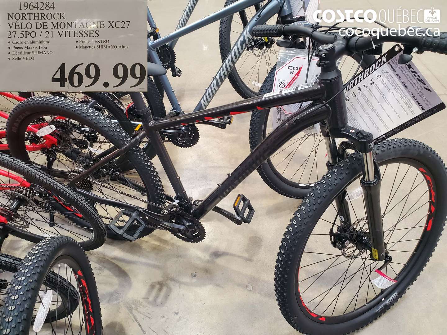 1964284 NORTHROCK VÉLO DE MONTAGNE XC27 27.5PO / 21 VITESSES $469.99