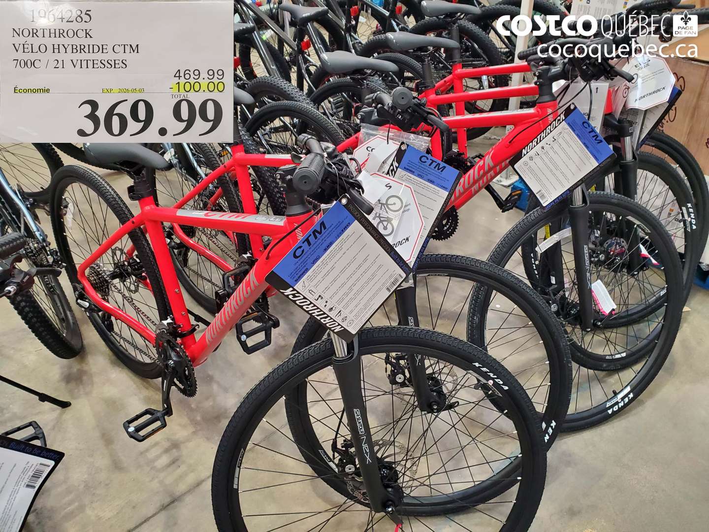 1964285 NORTHROCK VELO HYBRIDE CTM 700C / 21 VITESSES ($100.00 INSTANT SAVINGS EXPIRES ON 2026-05-03) $369.99