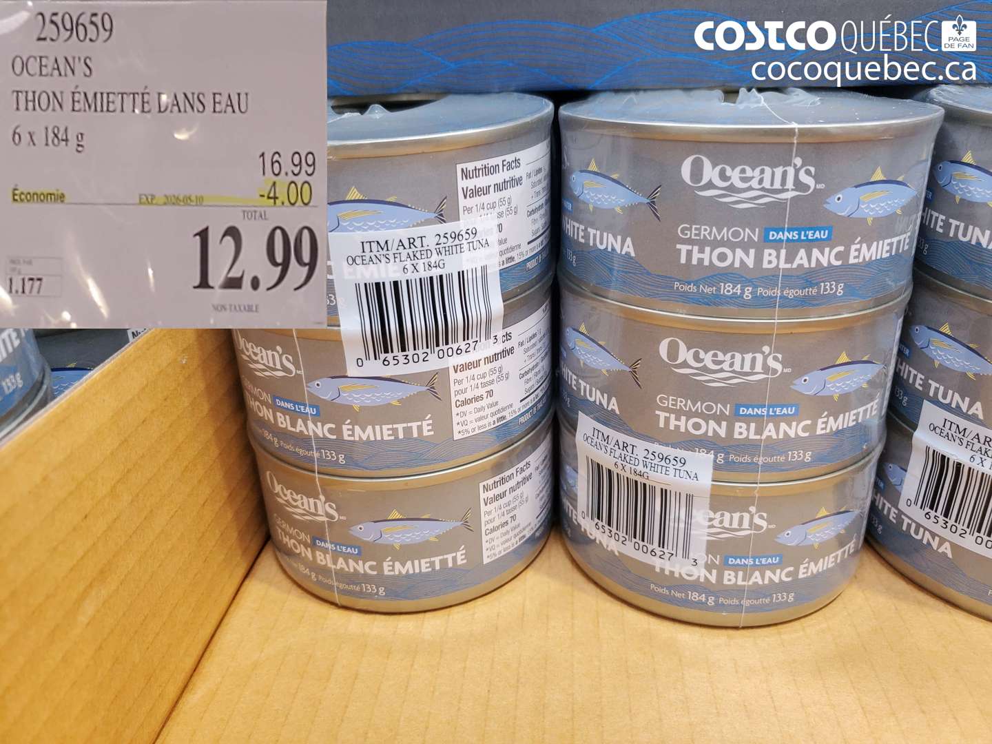 259659 OCEANS THON EMETTE DANS EAU ($4.00 INSTANT SAVINGS EXPIRES ON 2026-05-10) $12.99