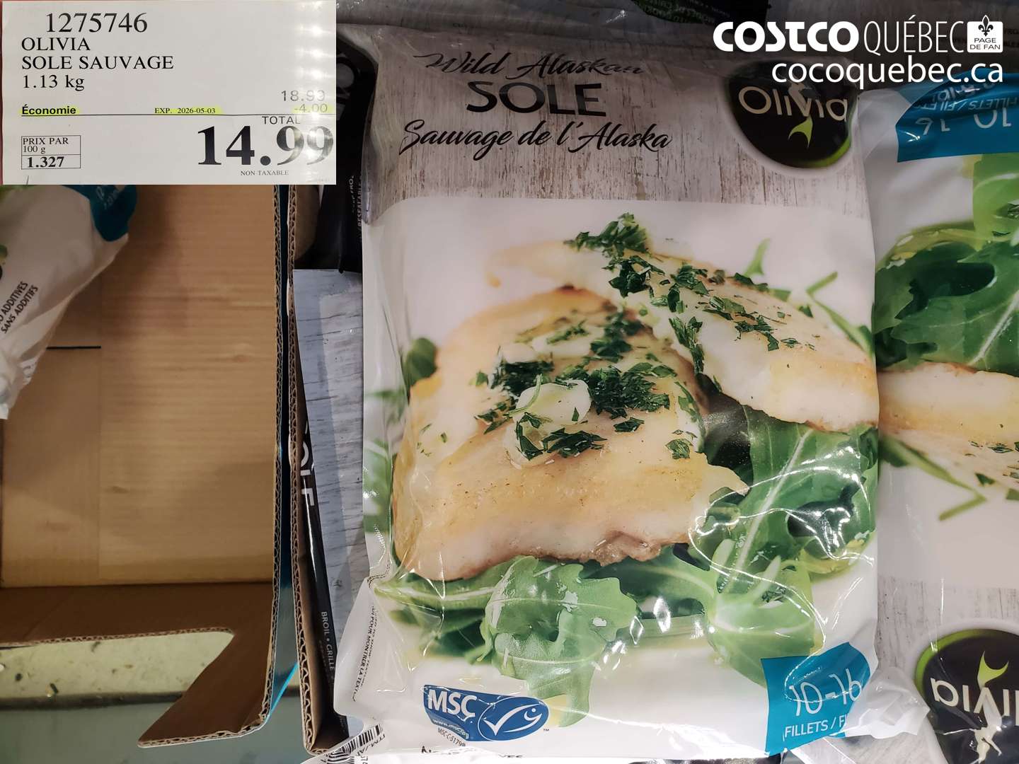 1275746 OLIVIA SOLE SAUVAGE 1.13 KG ($4.00 INSTANT SAVINGS EXPIRES ON 2026-05-03) $14.99