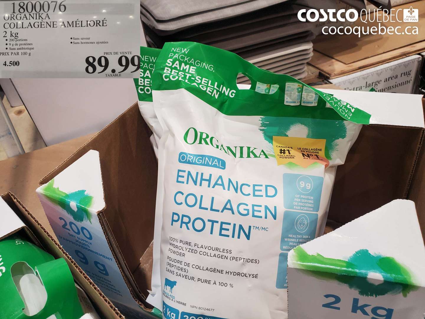 1800076 ORGANI KA COLLAGÈNE AMÉLIORÉ 2 KG $89.99