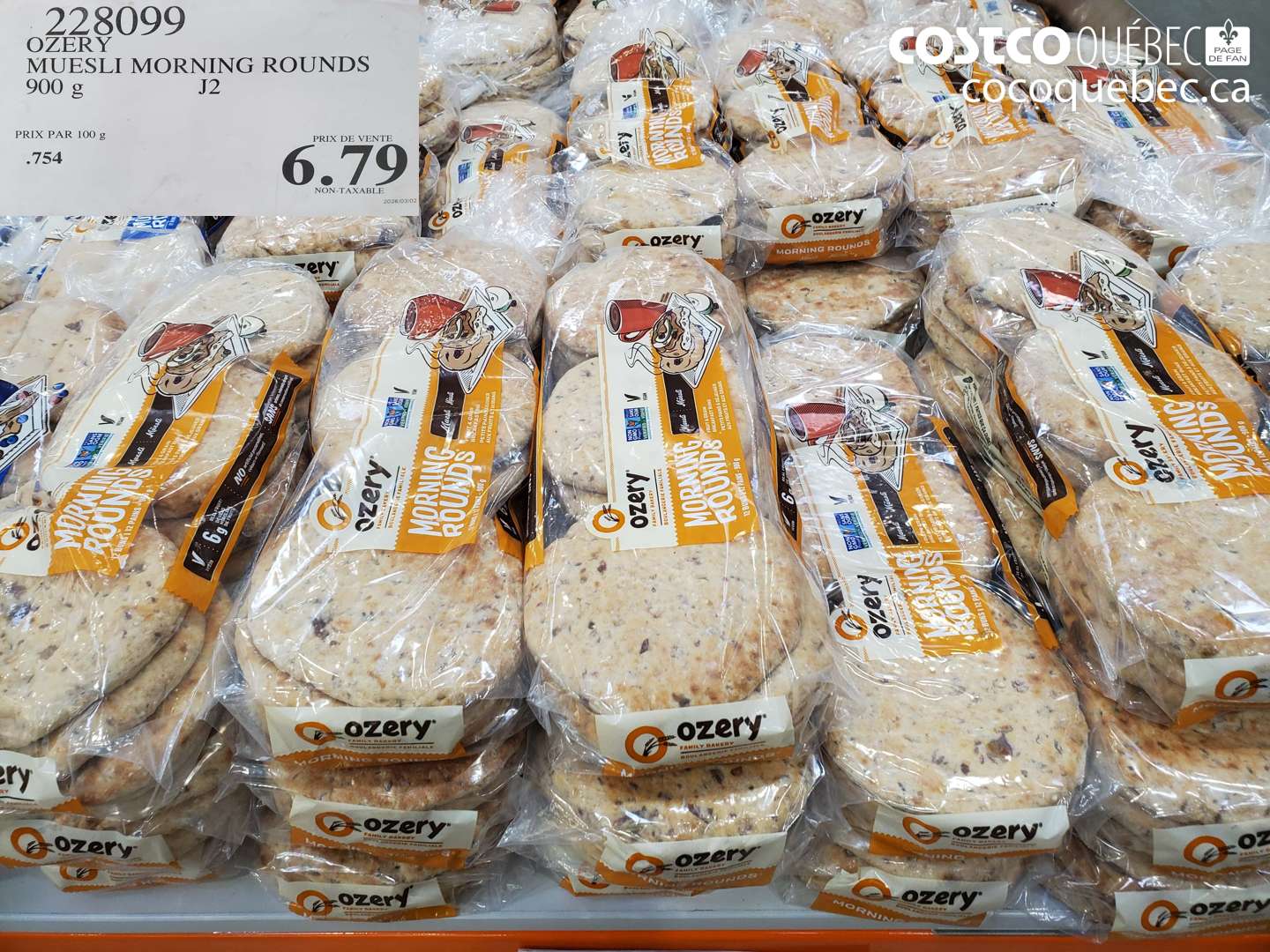 228099 OZERY MUESLI MORNING ROUNDS $6.79