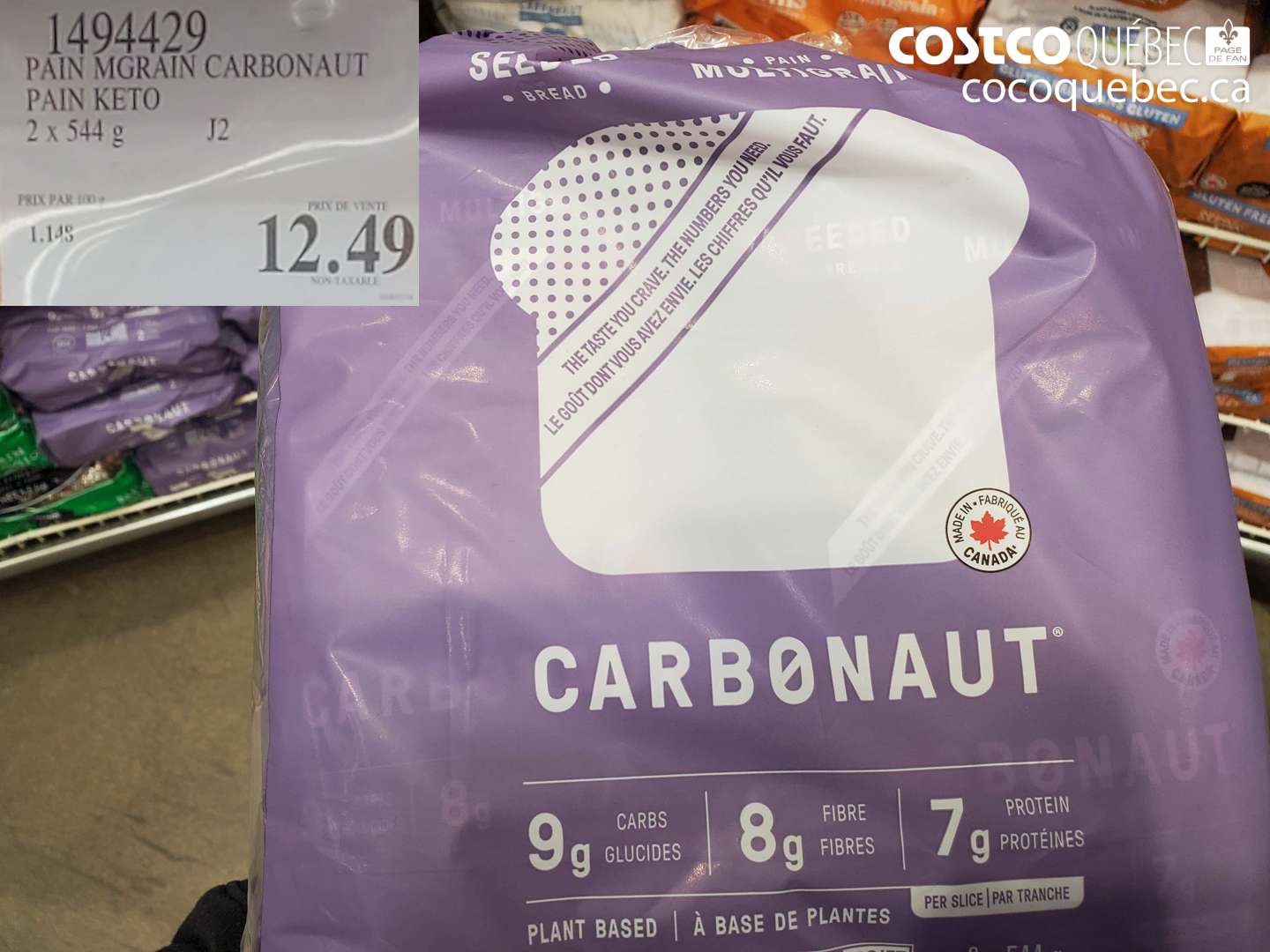 1494429 PAIN GRAIN CARBONAUT PAIN KETO 2 X 544 G $12.49