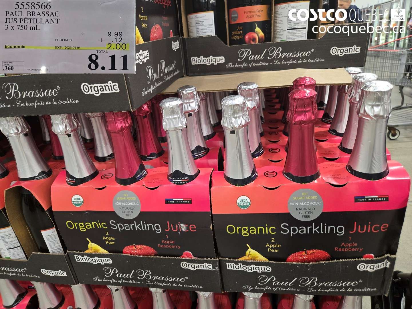 5558566 PAUL BRASSAC JUS PETILLANT 3 X 750 ML ($2.00 INSTANT SAVINGS EXPIRES ON 2026-04-05) $8.11