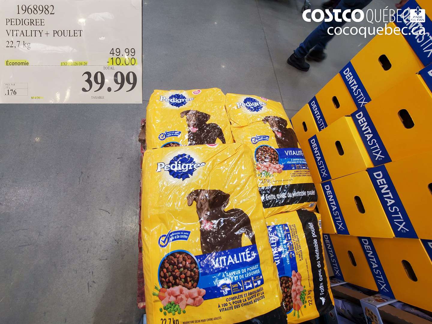 1968982 PEDIGREE VITALITY + POULET ($10.00 INSTANT SAVINGS EXPIRES ON 2026-04-26) $39.99