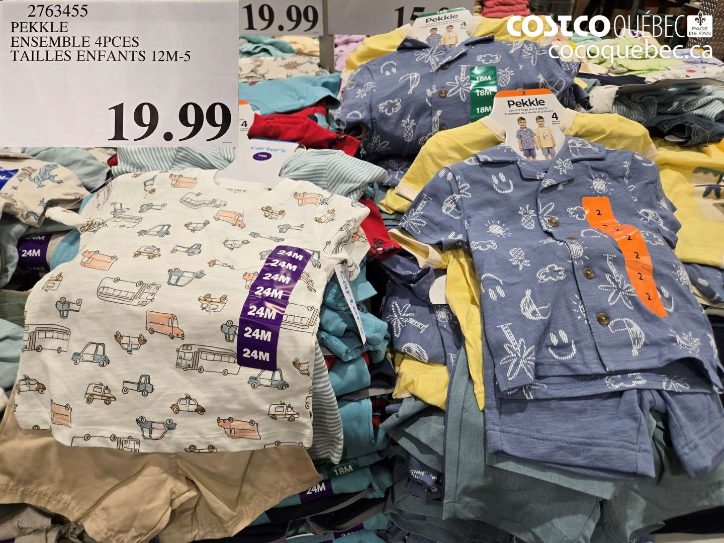 2763455 PEKKLE ENSEMBLE 4PCS TAILLES ENFANTS 12M-5 $19.99