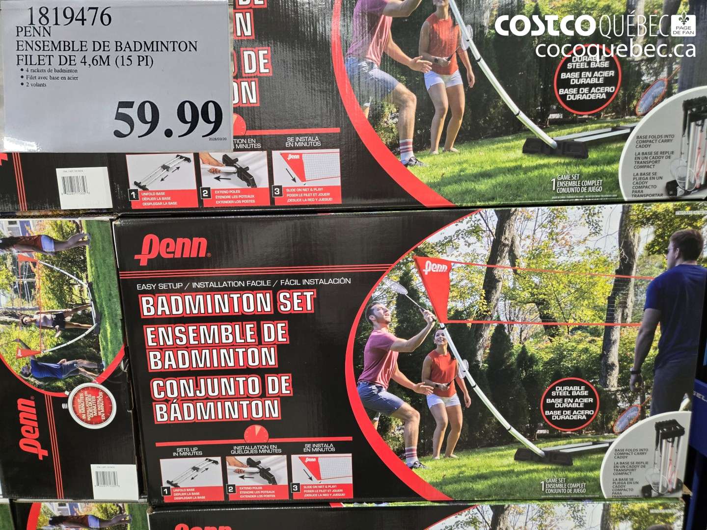 1819476 PENN ENSEMBLE DE BADMINTON FILET DE 4,6M (15 PI) $59.99