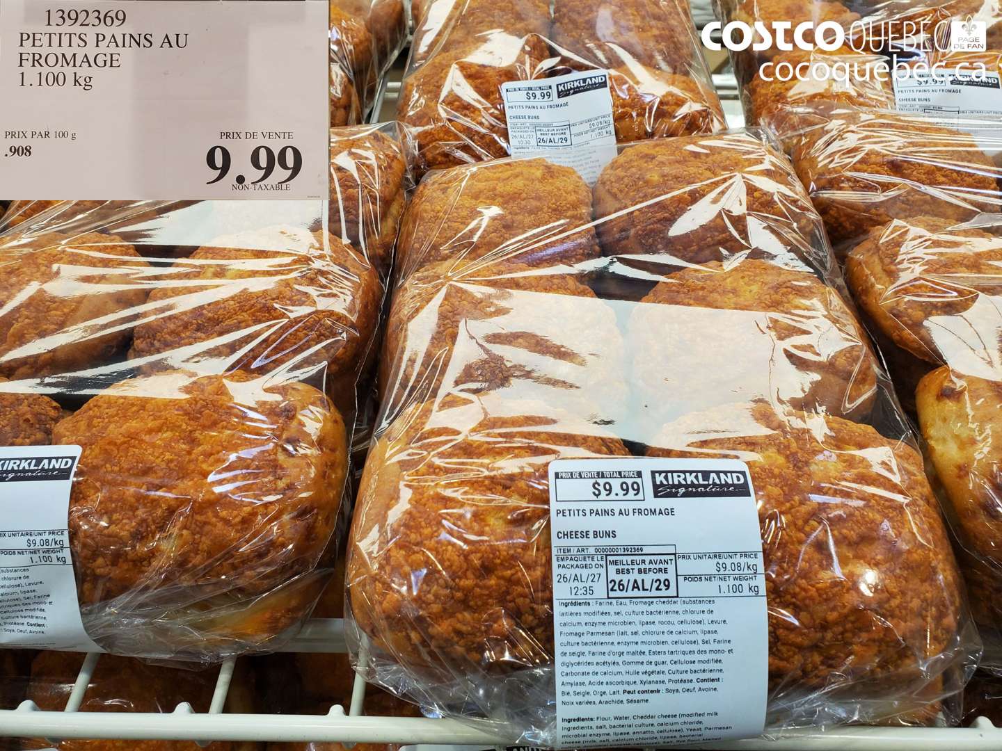 1392369 PETITS PAINS AU FROMAGE $9.99