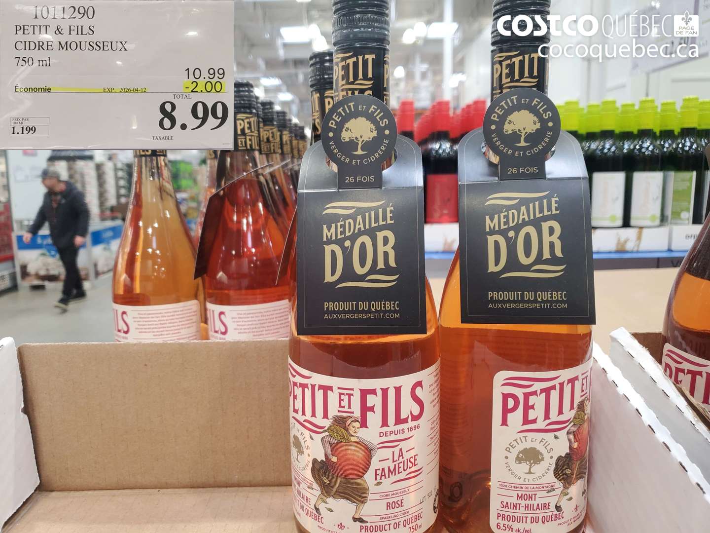 1011290 PETIT & FILS CIDRE MOUSSEUX 750 ML ($2.00 INSTANT SAVINGS EXPIRES ON 2026-04-12) $8.99
