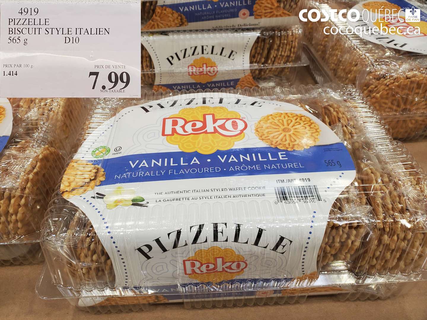 4919 PIZZELLE BISCUIT STYLE ITALIEN 565 G $7.99