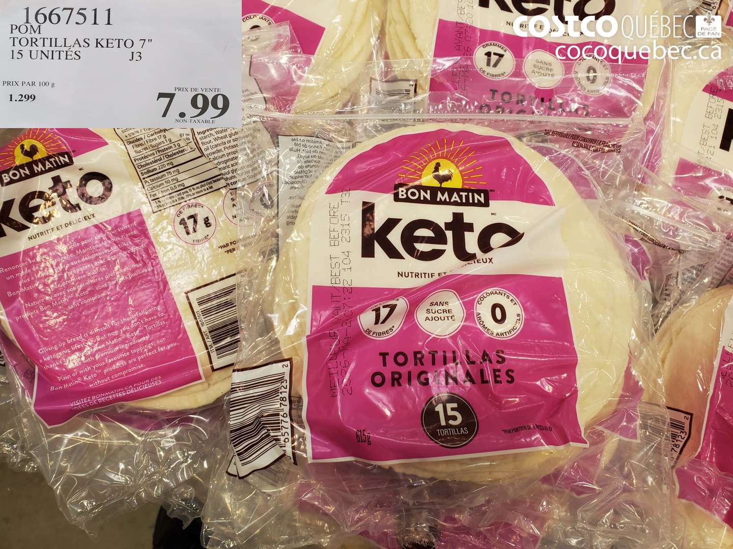 1667511 POM TORTILLAS KETO 7 15 UNITES $7.99