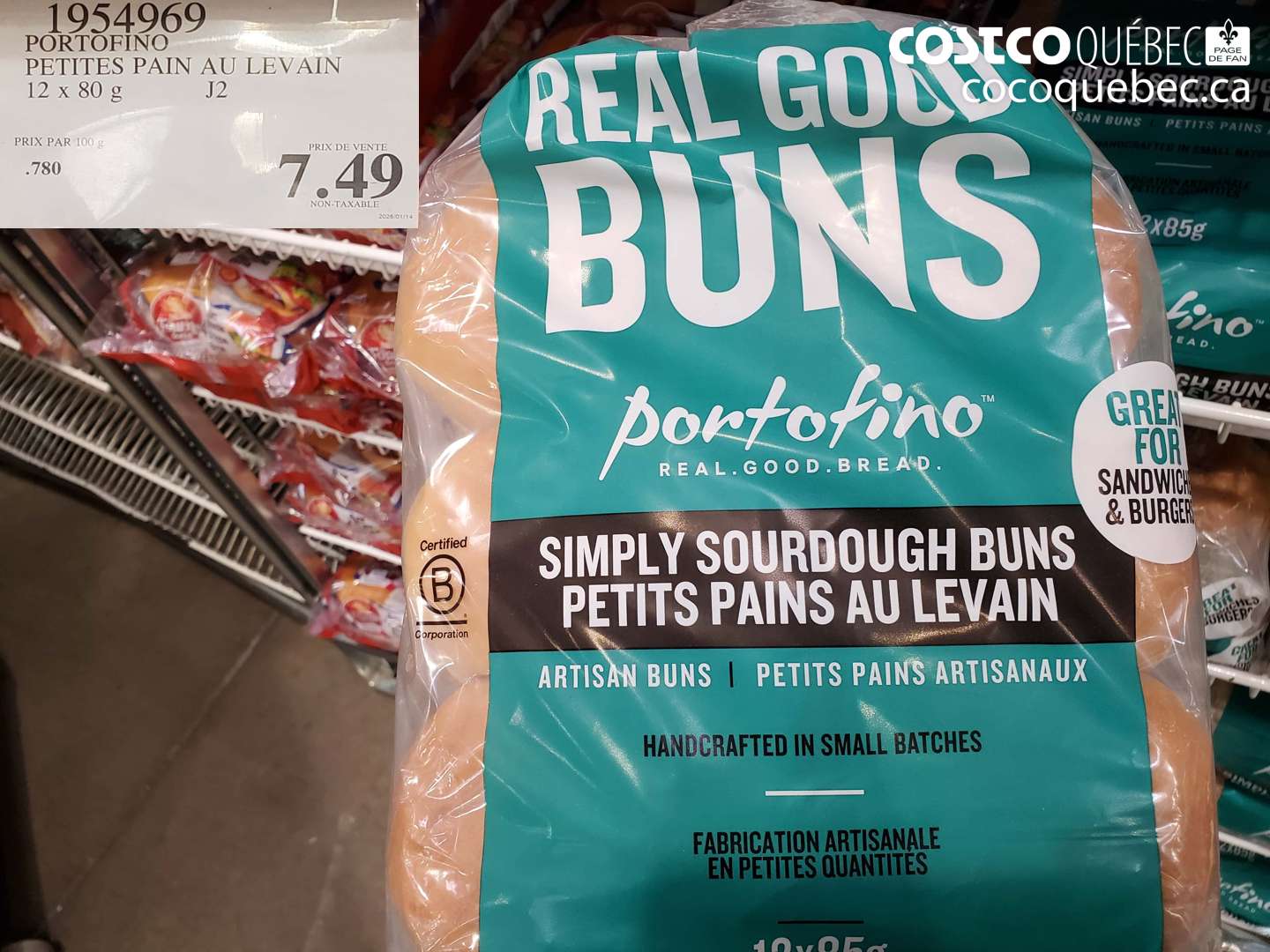 1954969 PORTOFINO PETITES PAIN AU LEVAIN 12 X 80 G $7.49